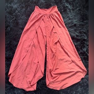 Coral Wide-Leg Pants